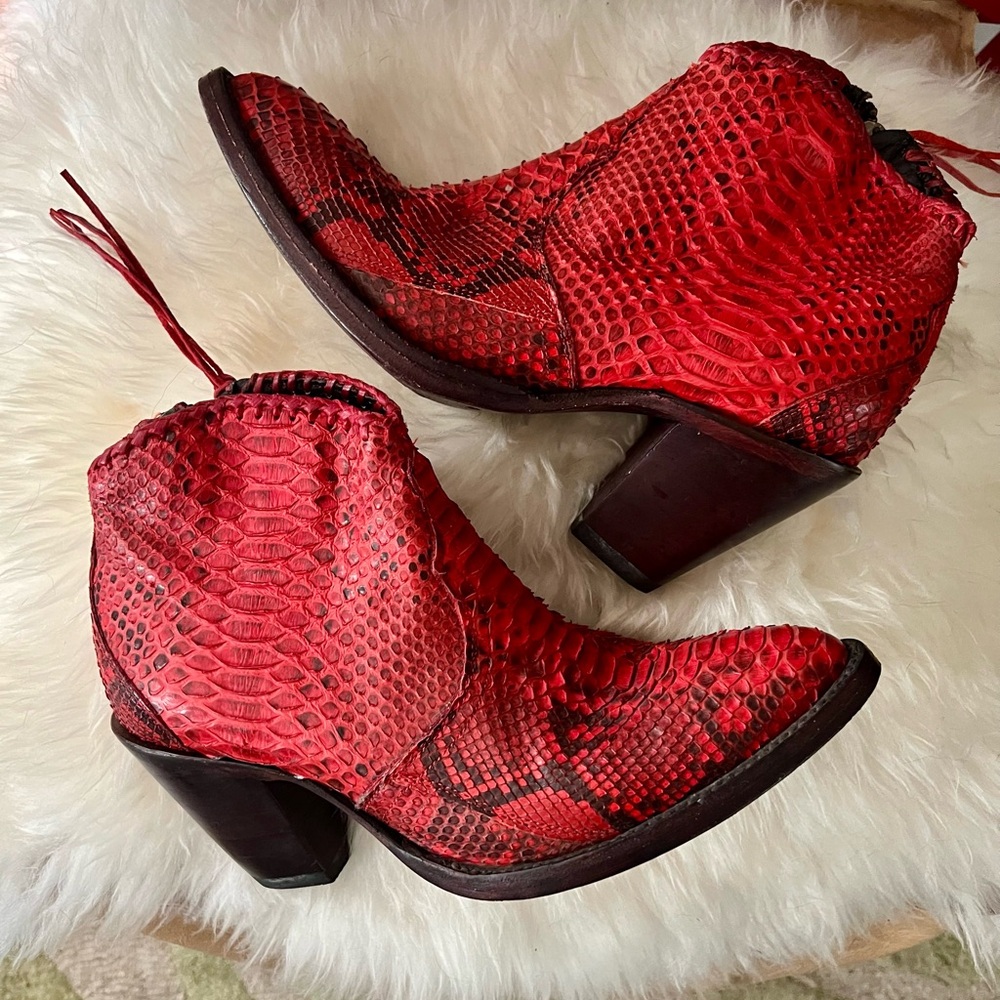 Authentic Python Snakeskin Boots Women’s 9 - image 1